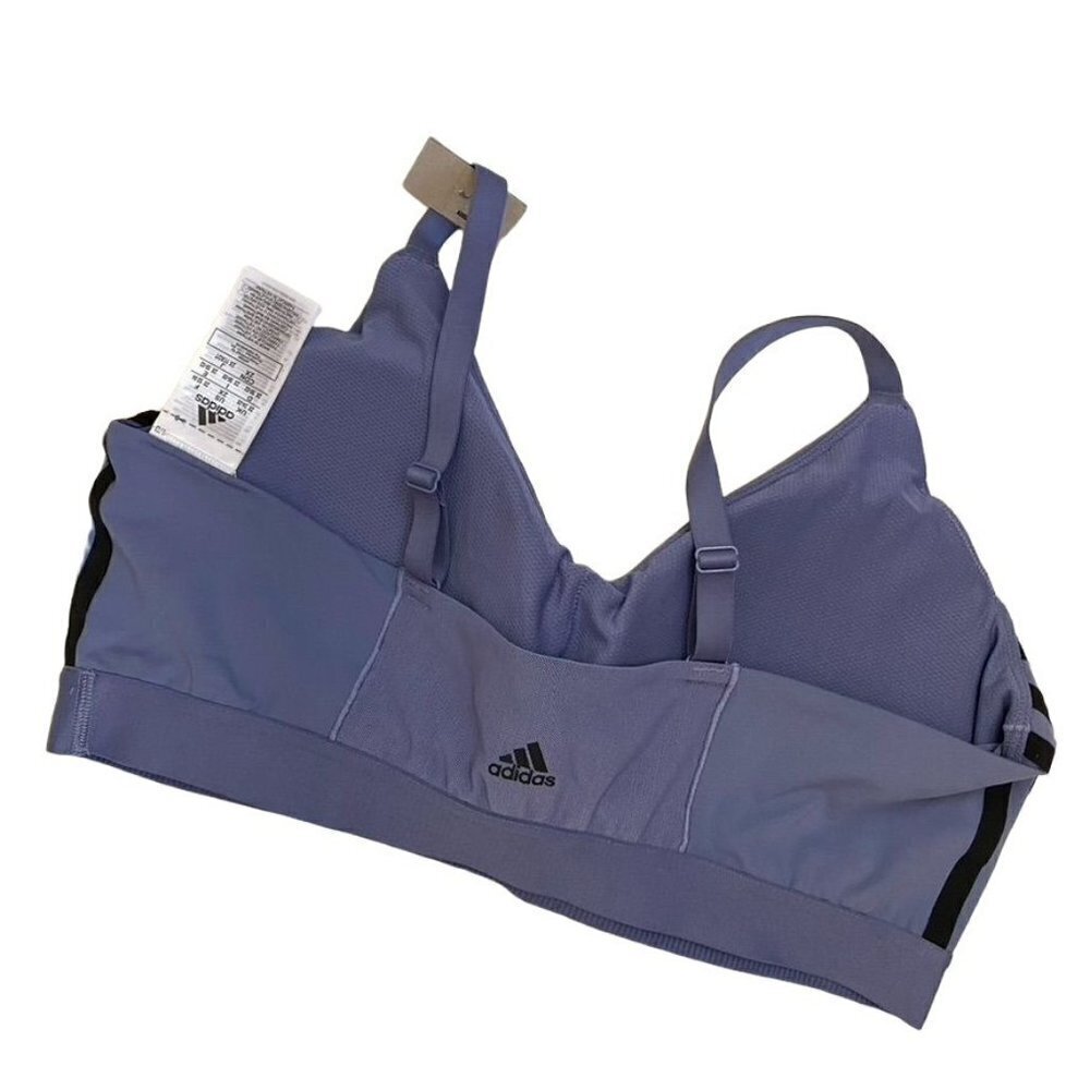 adidas All Me Branded Sports Bra (Plus Size) Violet 2X - Picture 6 of 10